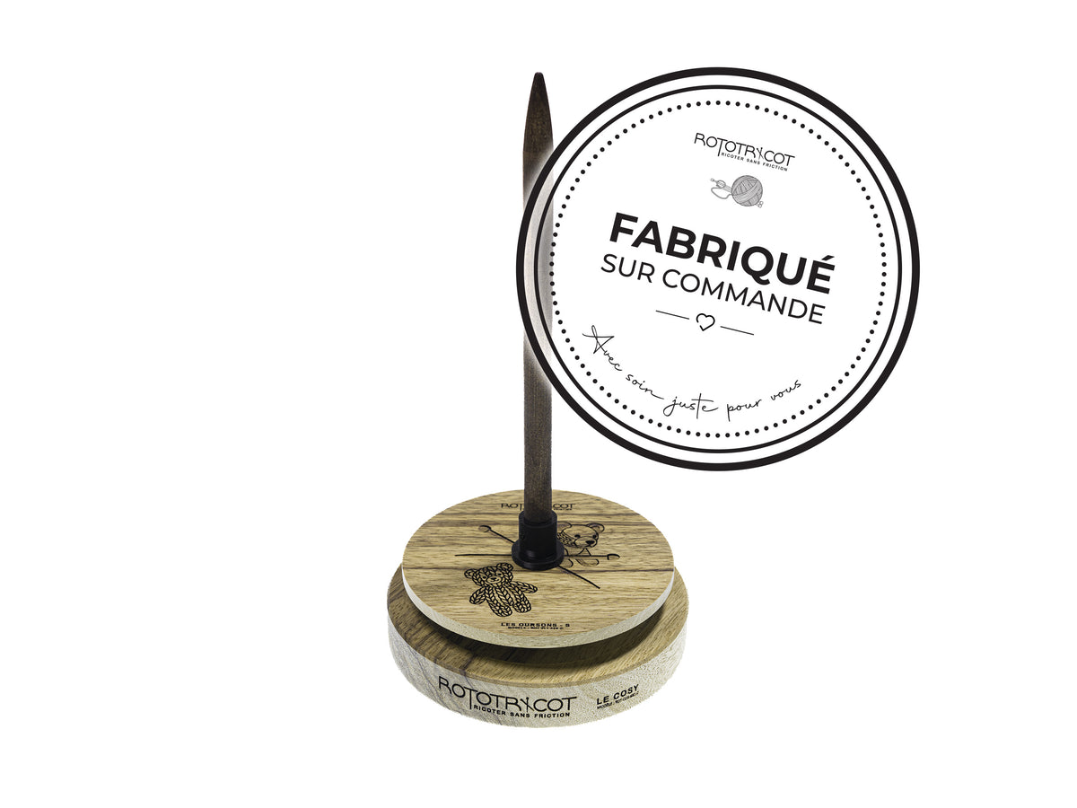 Rototricot Collection – Les Oursons | Black Limba | Fabriqué sur commande