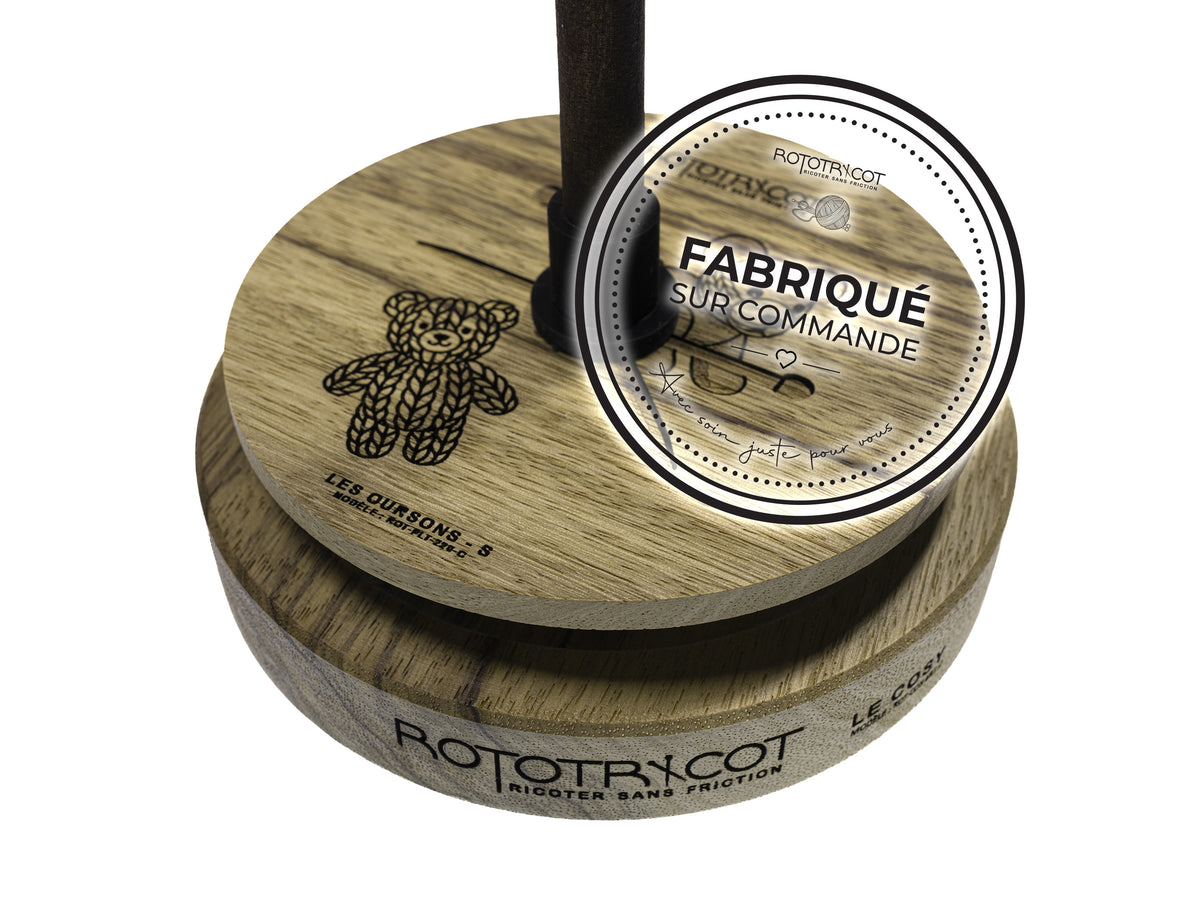 Rototricot Collection – Les Oursons | Black Limba | Fabriqué sur commande