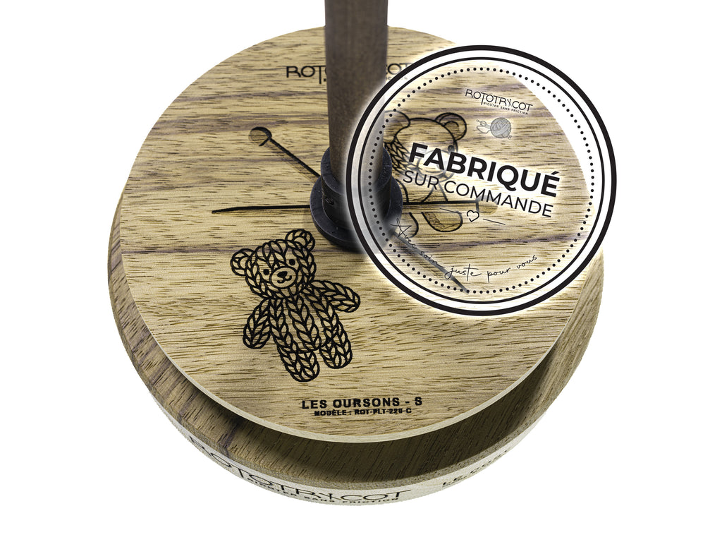 Rototricot Collection – Les Oursons | Black Limba | Fabriqué sur commande