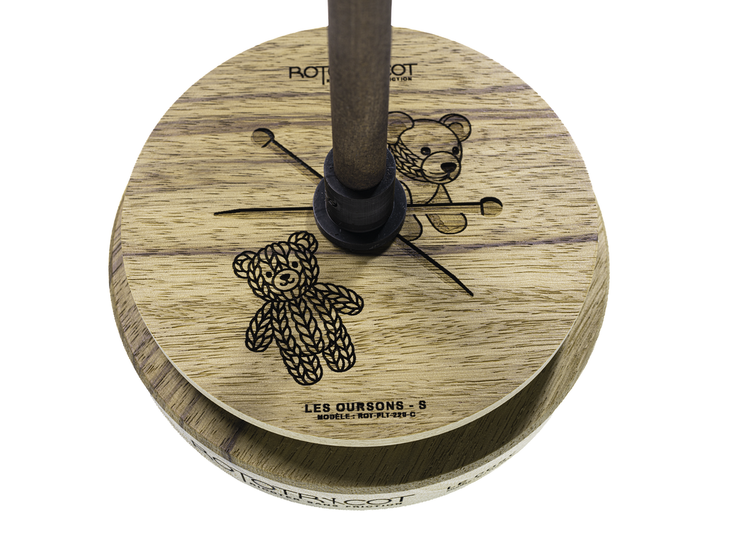 Rototricot Collection – Les Oursons | Black Limba | Prêt à expédier