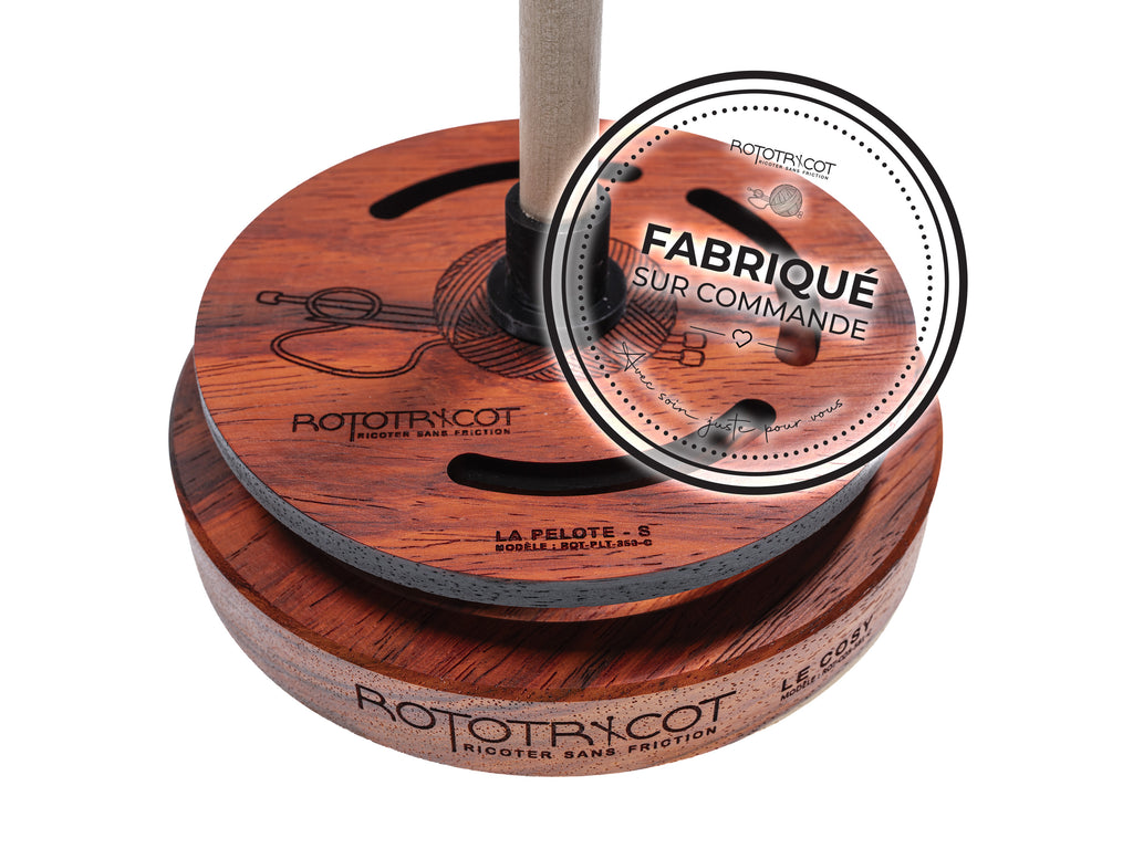Rototricot Collection – La Pelote | Padouk | Fabriqué sur commande